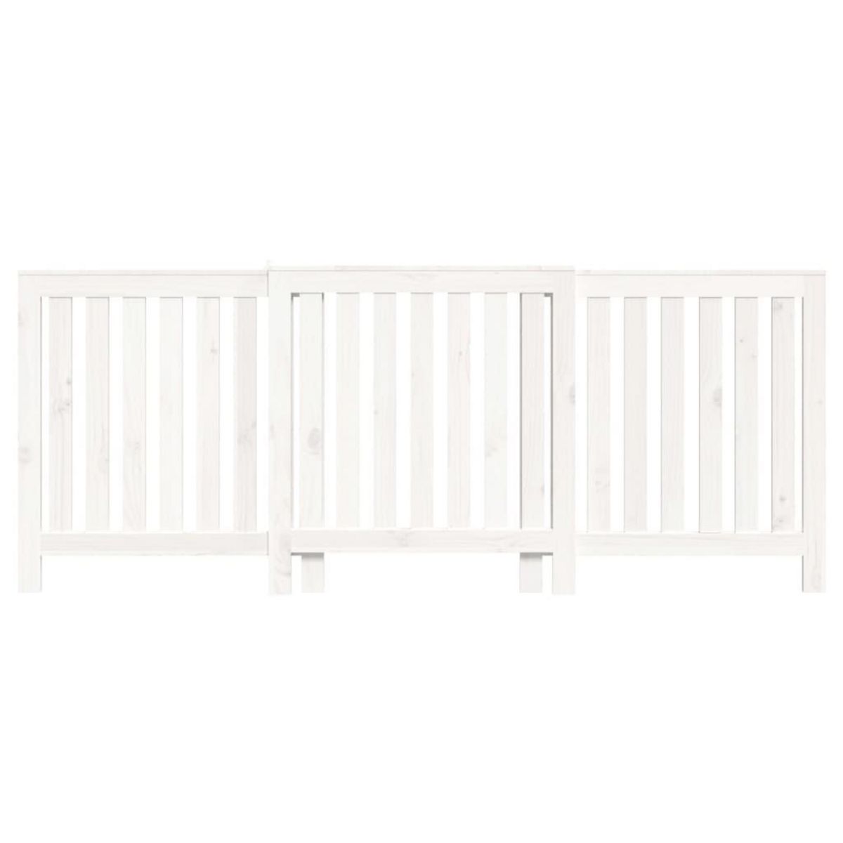 VIDAXL Cache-radiateur Blanc 210x21x85 cm Bois massif de pin