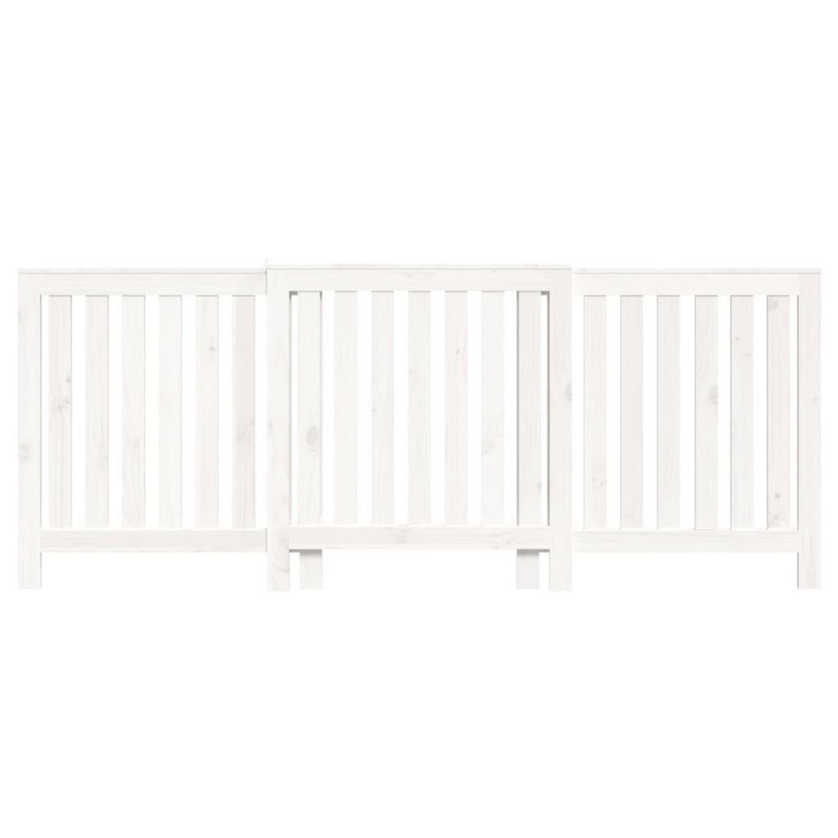 VIDAXL Cache-radiateur Blanc 210x21x85 cm Bois massif de pin