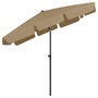 Voir la diapositive 4 : VIDAXL Parasol de plage taupe 200x125 cm