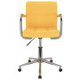 Voir la diapositive 3 : VIDAXL Chaise pivotante de bureau Jaune moutarde Tissu
