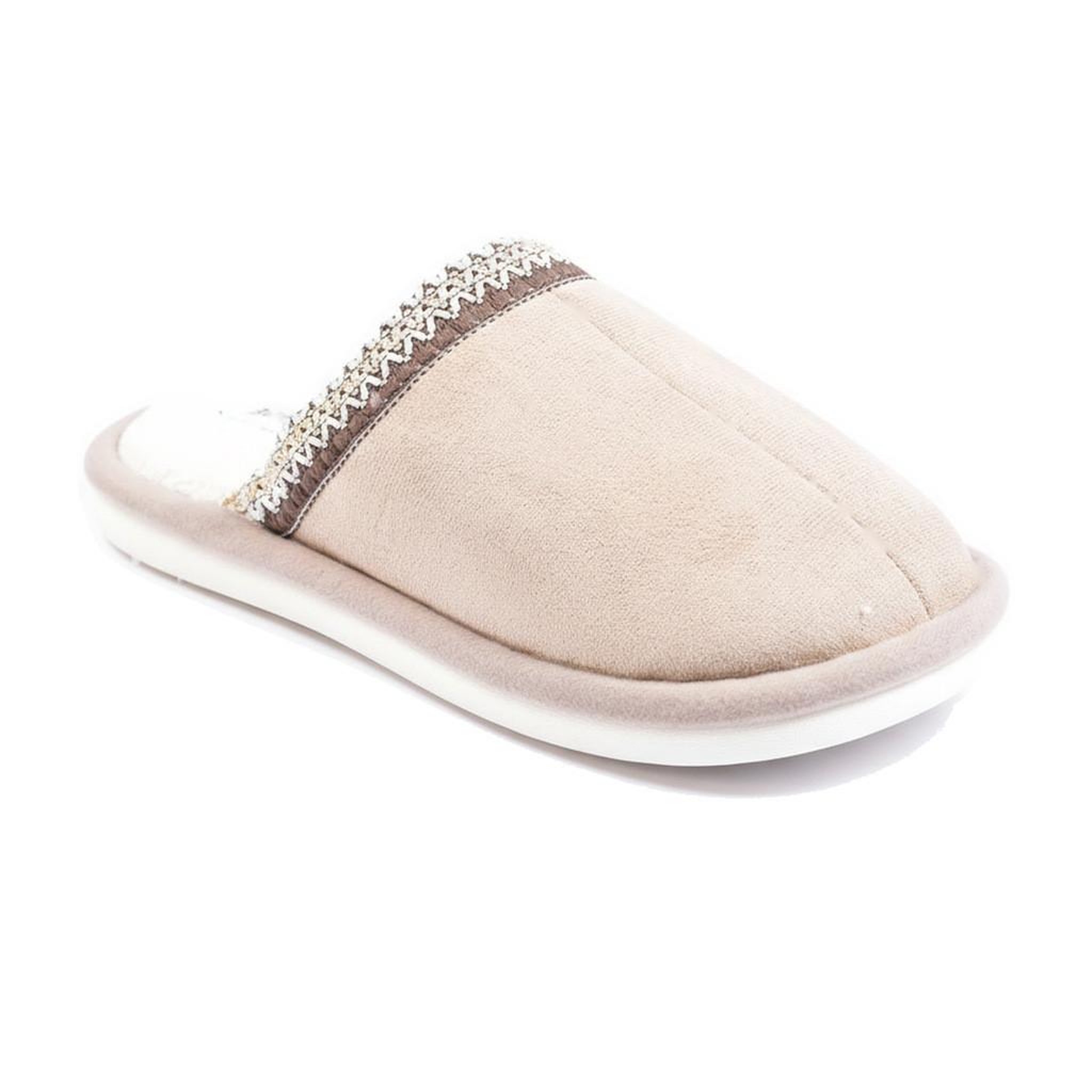Voir la diapositive 1 : OZABI OZABI Mules Femme Unies, Suédine Synthétique, Bordure Tressée Scandinave