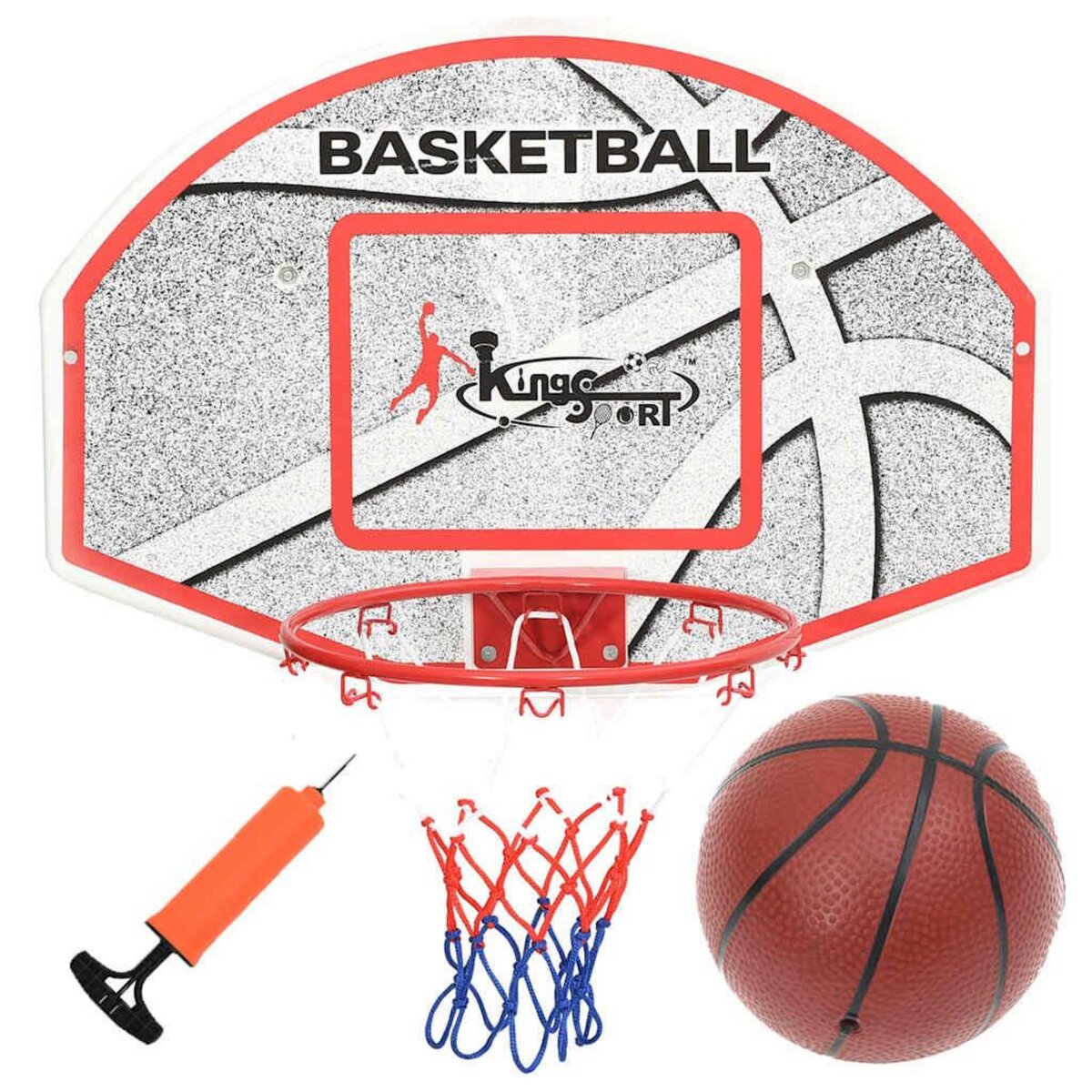 VIDAXL Ensemble de panneau de basket mural 5 pcs 66x44,5 cm