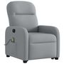 Voir la diapositive 4 : VIDAXL Fauteuil de massage inclinable Gris clair Tissu