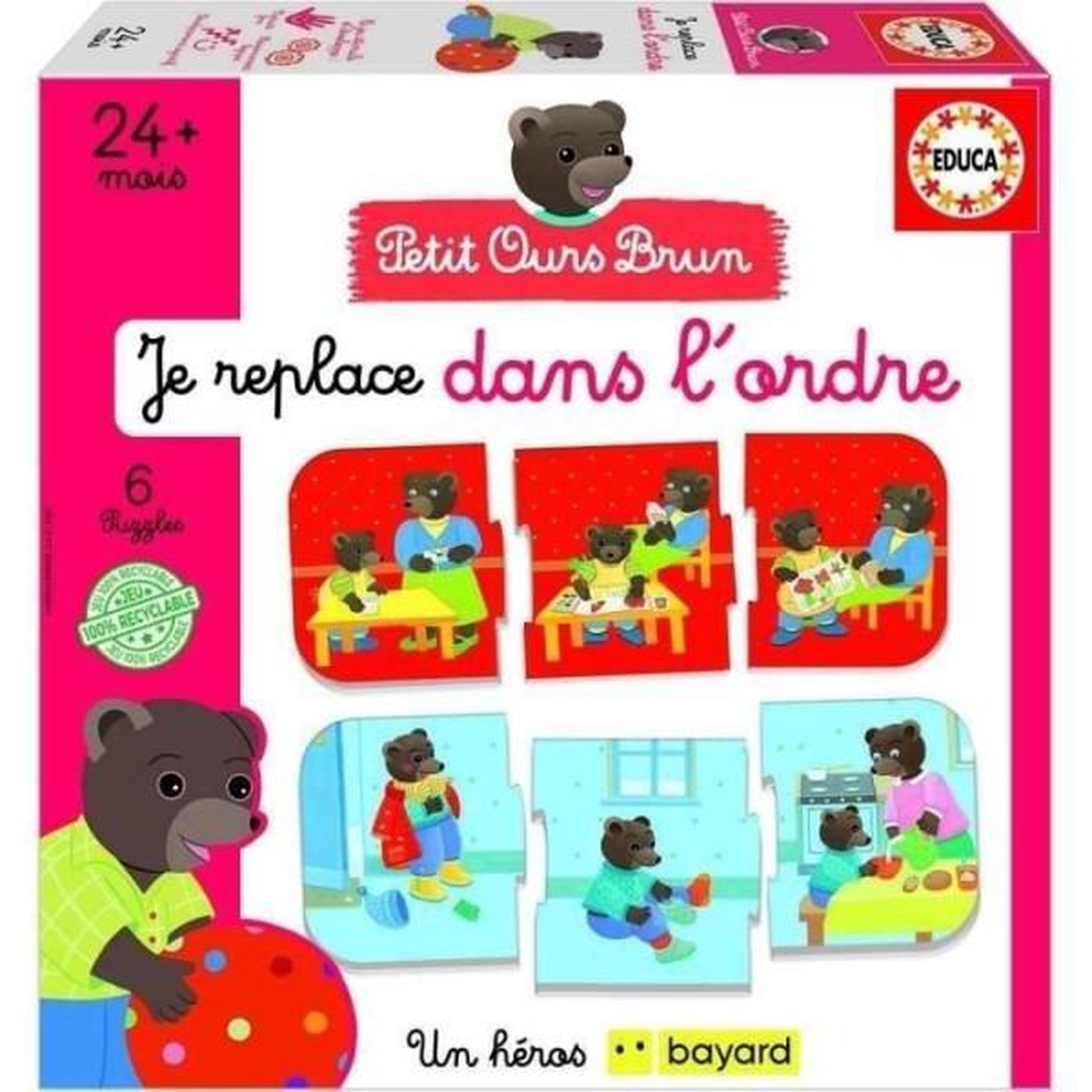 EDUCA Jeu d'apprentissage - educa - j'associe les séquences logiques - petit ours brun