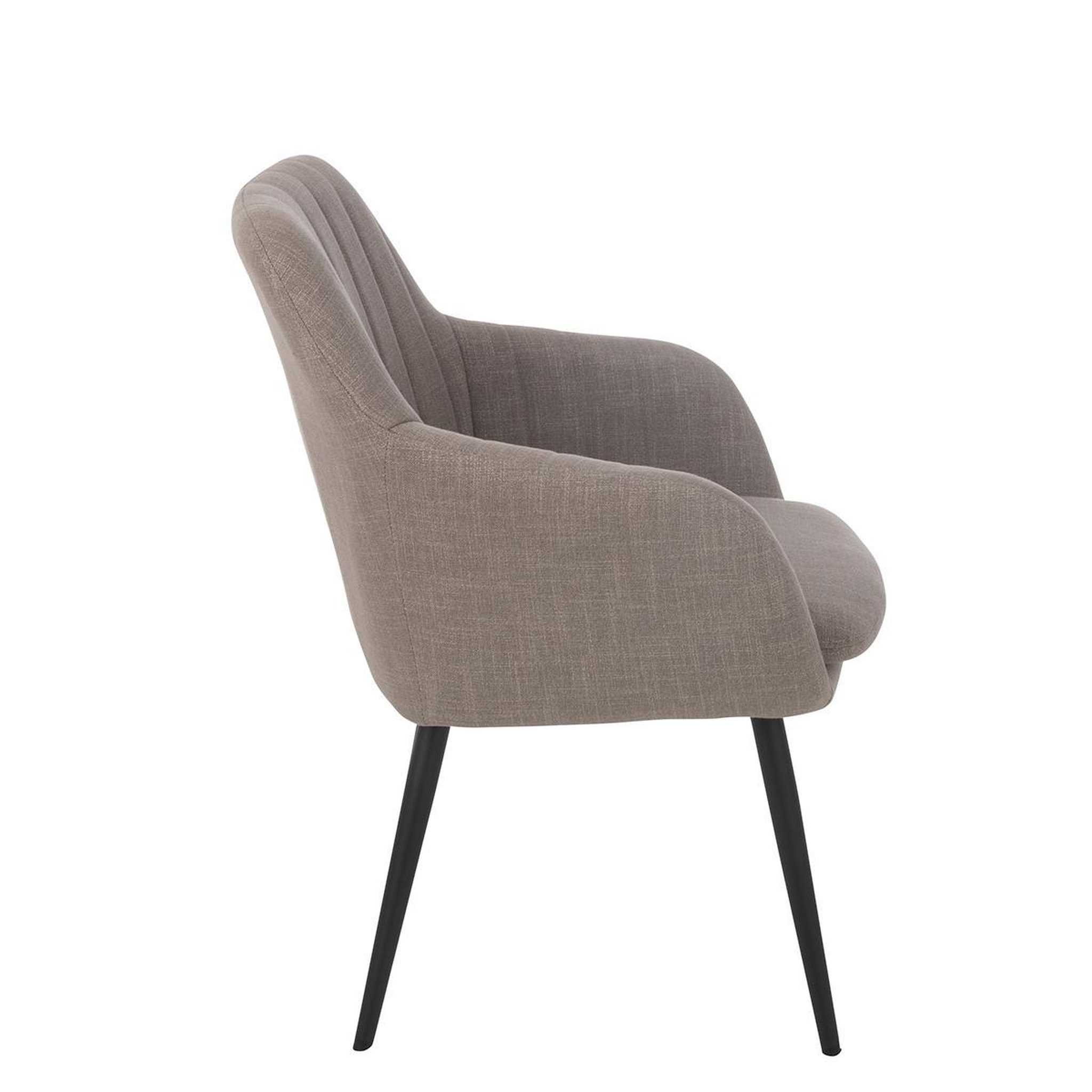 Voir la diapositive 3 : J-LINE Chaise design  miles  83cm taupe