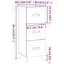 Voir la diapositive 6 : VIDAXL Buffet Sonoma gris 34,5x34x90 cm Bois d'ingenierie