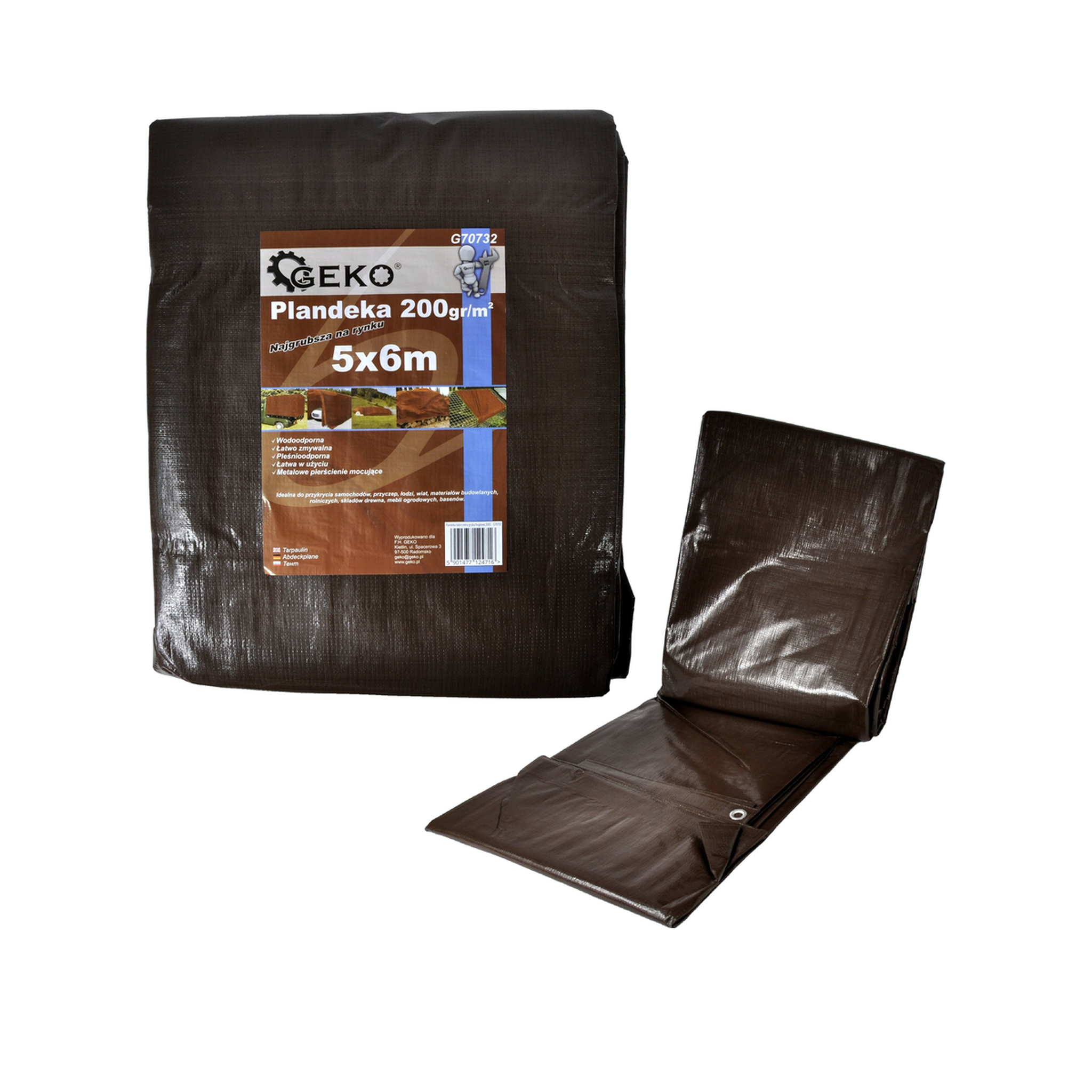 Geko Bâche Geko extra thick 3x4m couleur marron