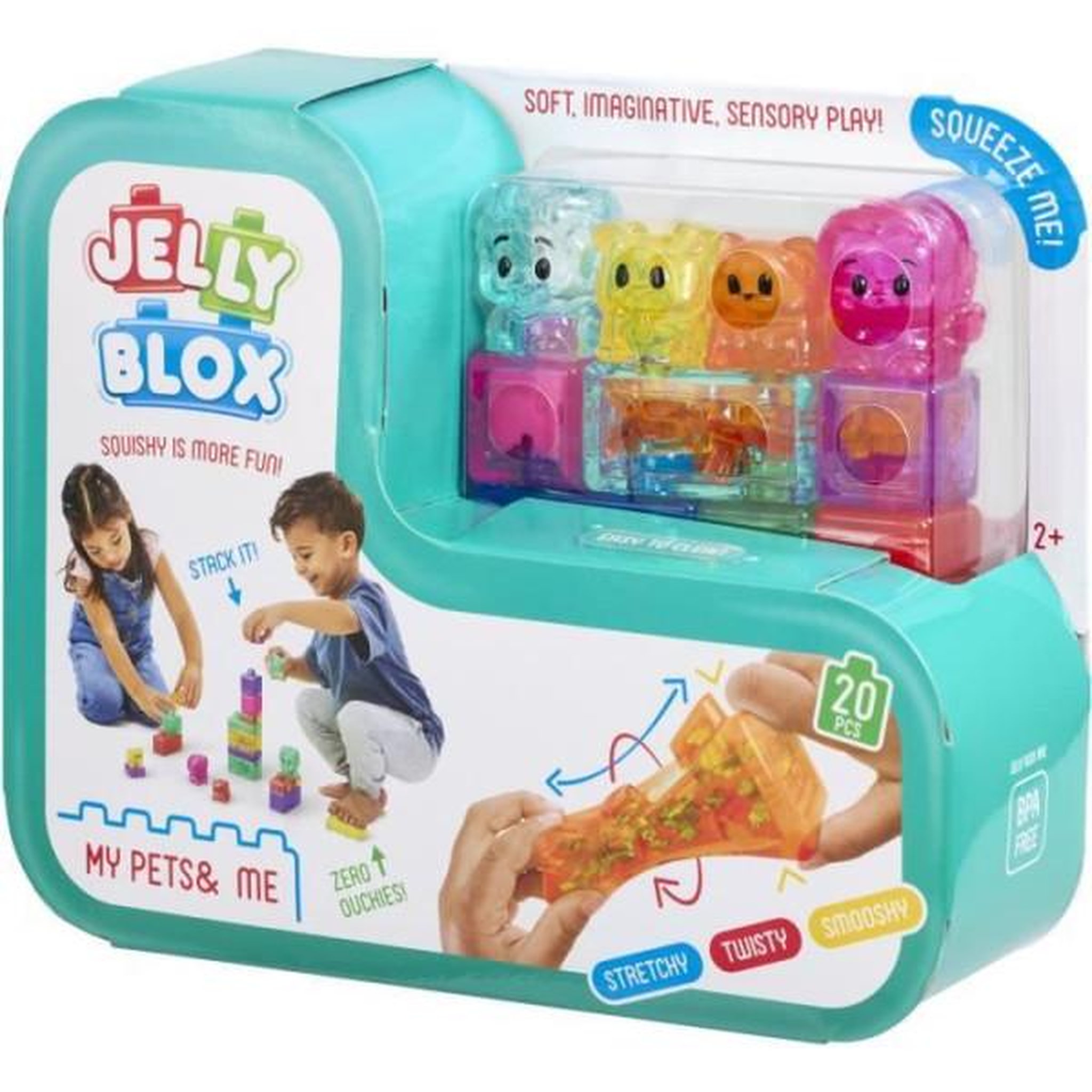 Voir la diapositive 3 : GOLIATH My Pets and Me - Jeu de construction - JELLY BLOX - GOLIATH - 20 blocs - 2 personnages - 2 animaux - Des 2 ans