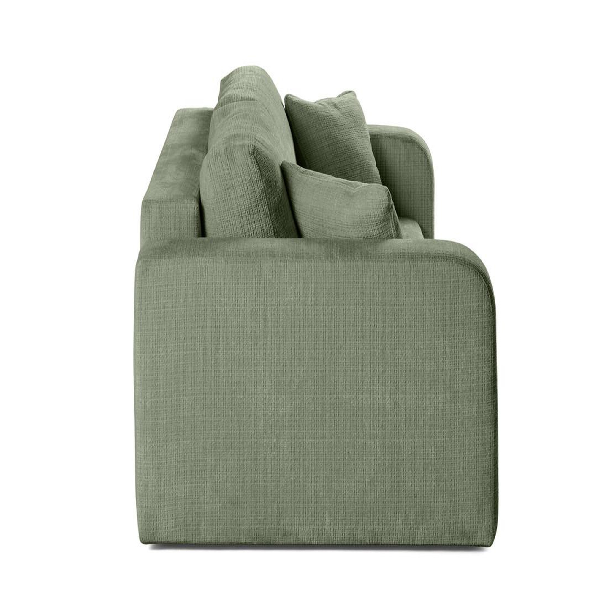 Voir la diapositive 4 : BEST MOBILIER Miro - canapé droit 2 places - en velours texturé