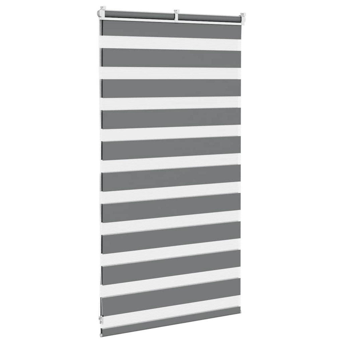 VIDAXL Store zebre gris fonce largeur du tissu 70,9 cm polyester