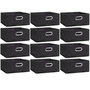 Voir la diapositive 1 : TOILINUX Lot de 12 Boites de rangement en tissu