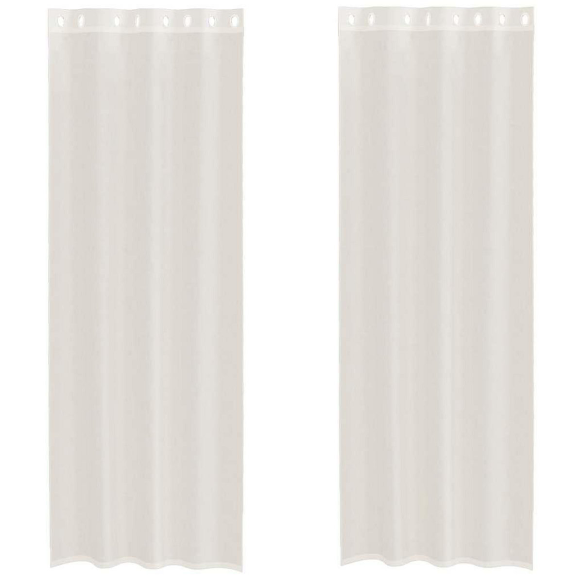 VIDAXL Rideaux en voile avec œillets 2 pcs creme 140x260 cm