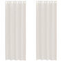 Voir la diapositive 2 : VIDAXL Rideaux en voile avec œillets 2 pcs creme 140x260 cm