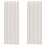 Voir la diapositive 2 : VIDAXL Rideaux en voile avec œillets 2 pcs creme 140x260 cm