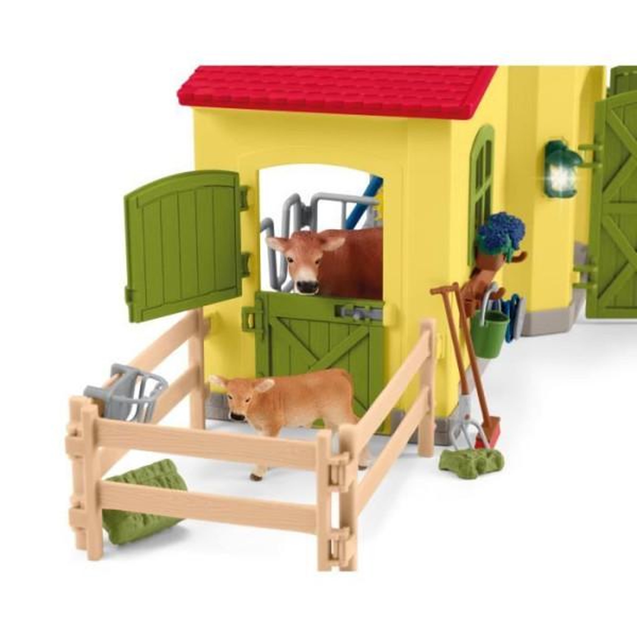 Voir la diapositive 4 : Schleich Ensemble de figurines animaux de la ferme avec accessoires - coffret ferme éducative de 92 pieces avec vache, cheval, cochon et