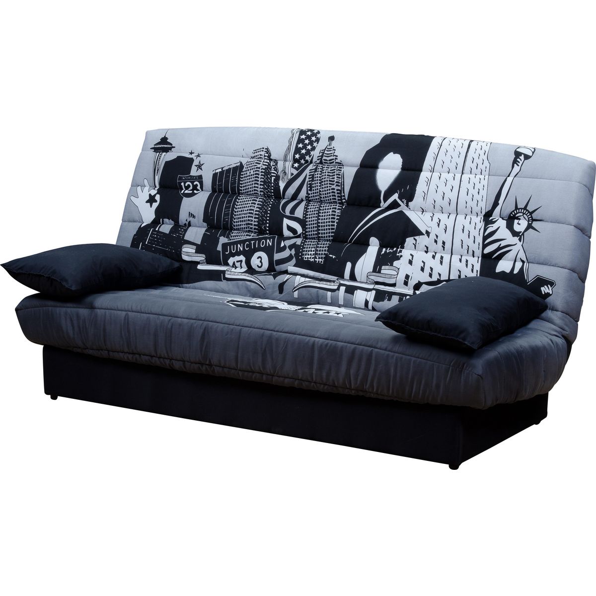 Banquette CLIC CLAC NEW YORK matelas 12 cm mousse ferme 25 kg/m3