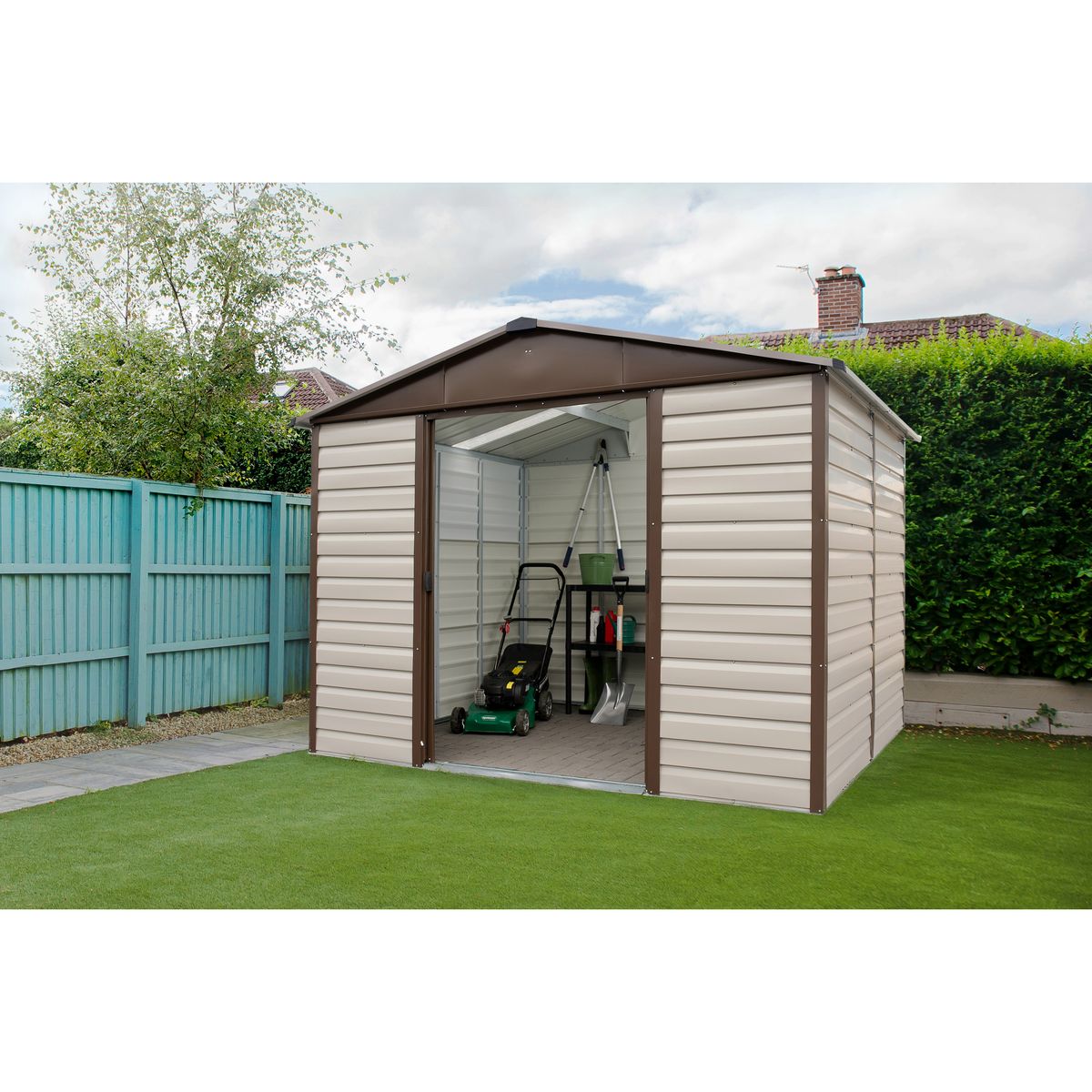 Yardmaster Abri de jardin métal - 4,04m² - NALOTO