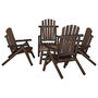 Voir la diapositive 1 : VIDAXL Ensemble de salon de jardin 5 pcs bois massif d'epicea