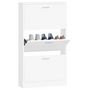 Voir la diapositive 4 : VIDAXL Armoire a chaussures Blanc 59x17x108 cm Bois d'ingenierie