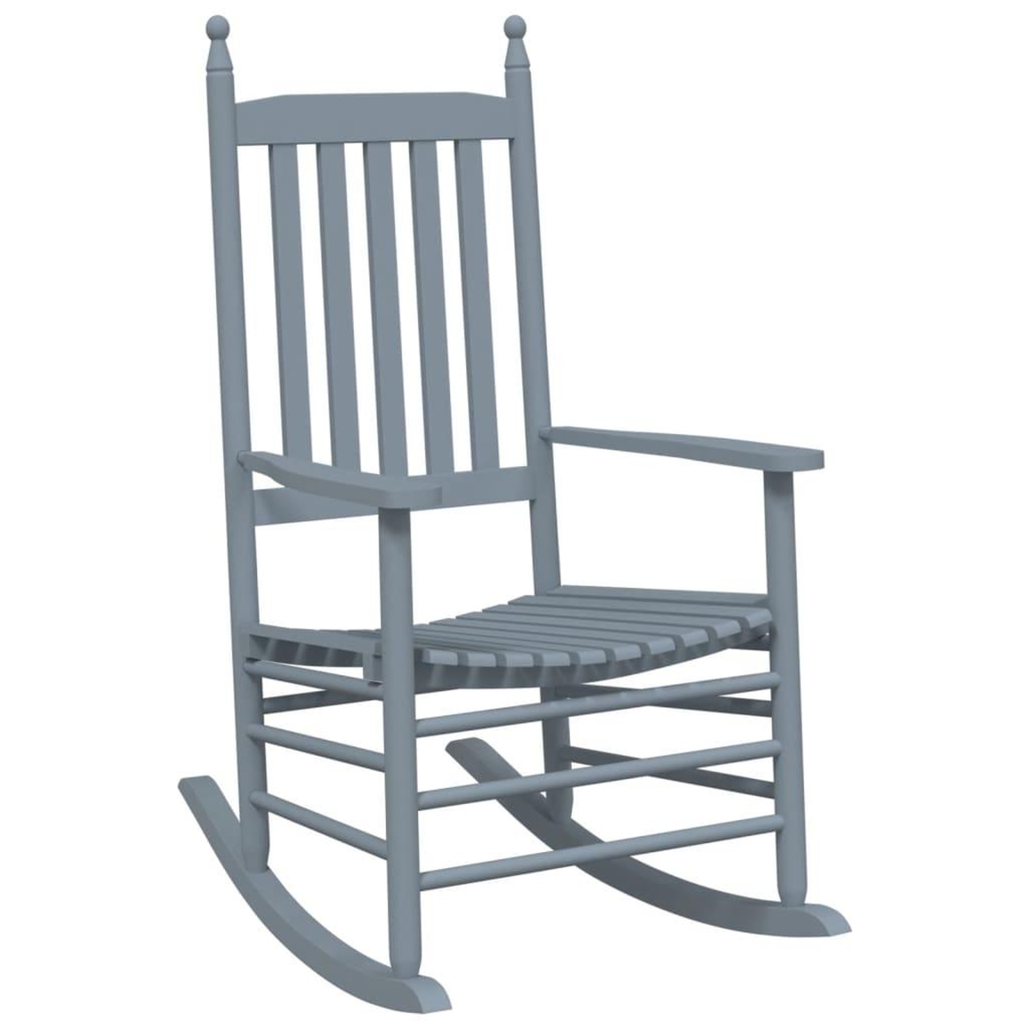 Voir la diapositive 3 : VIDAXL Chaises a bascule lot de 2 table pliable gris massif peuplier