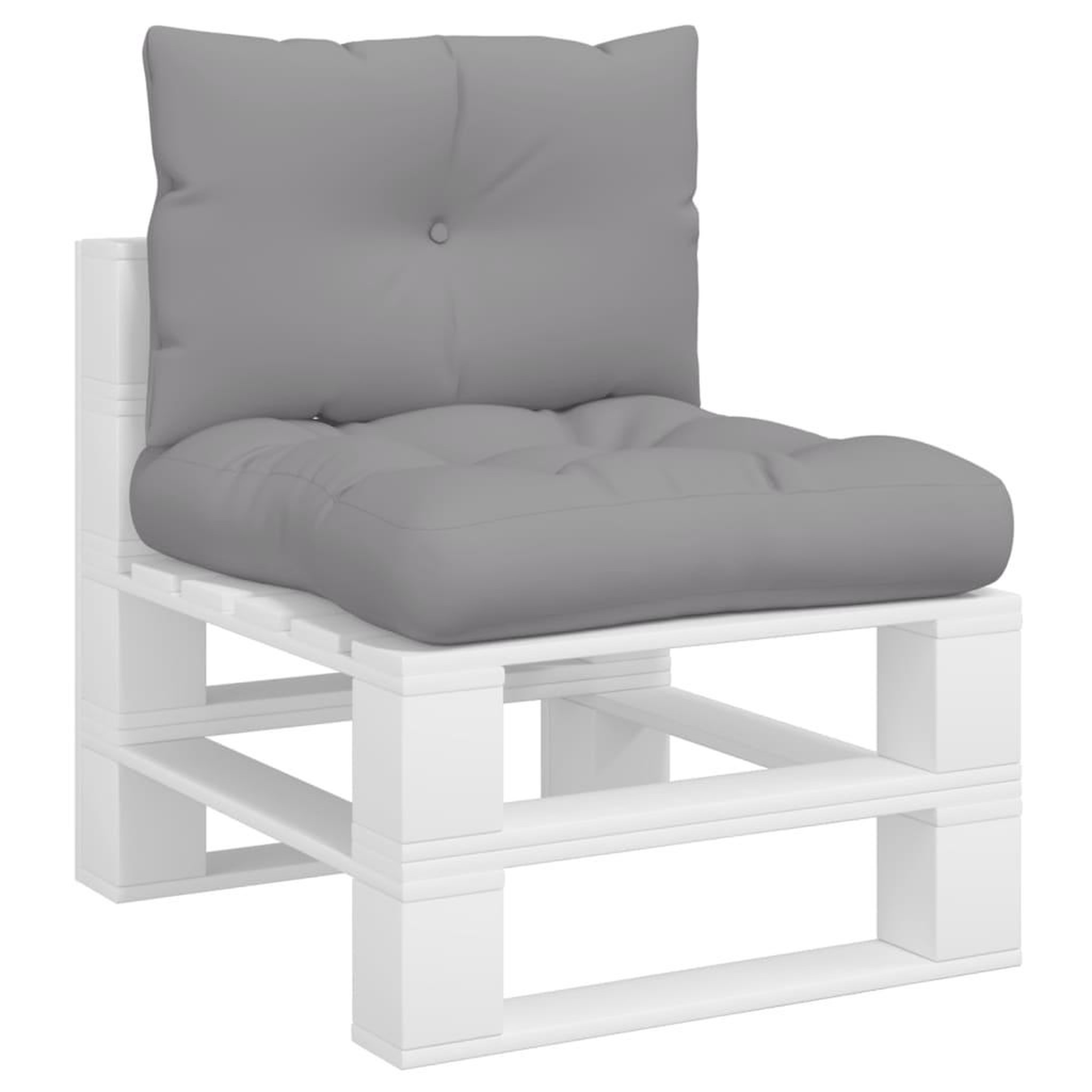 Voir la diapositive 3 : VIDAXL Coussins de palette lot de 2 gris tissu