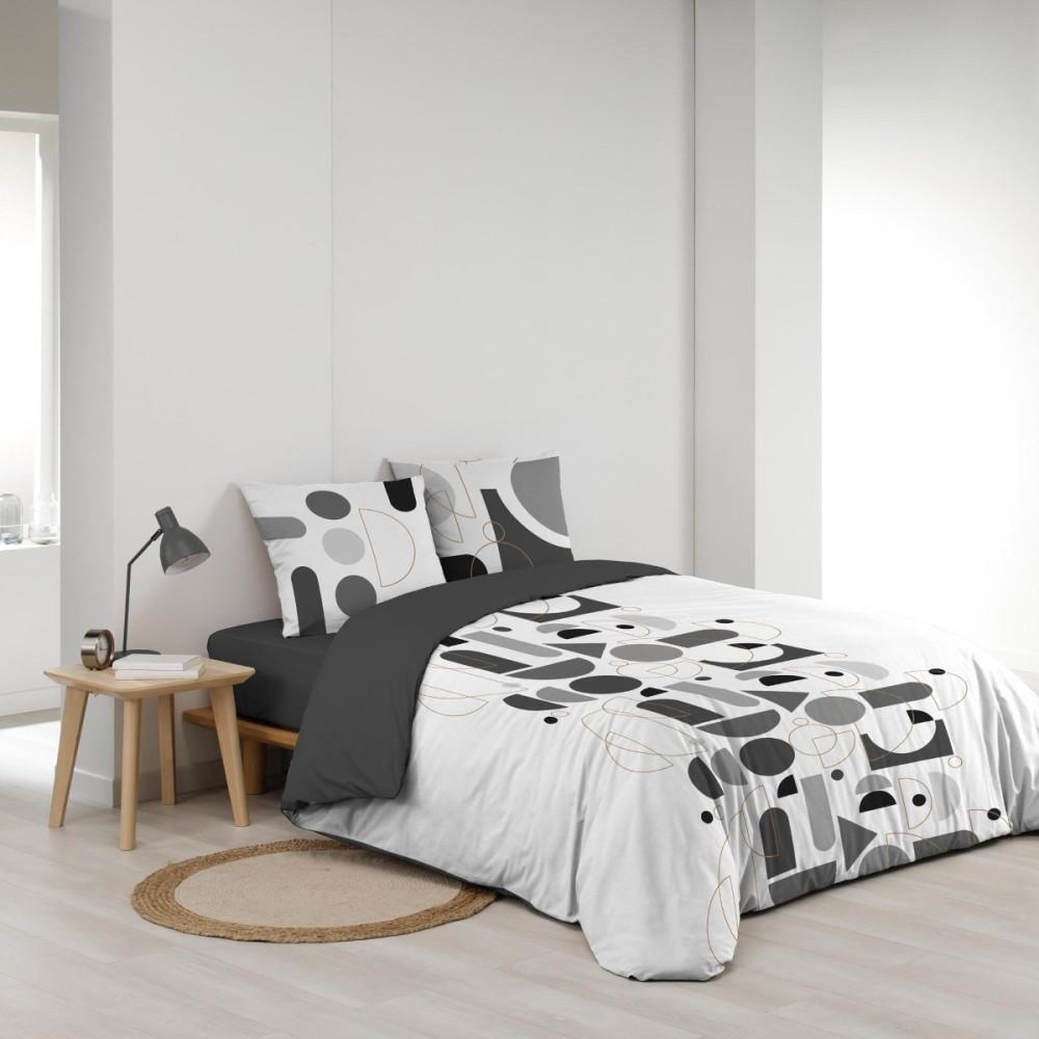 Voir la diapositive 3 : Douceur d'Intérieur Housse de couette 240x220 + 2 taies CHILIPOP 100% coton