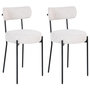 Voir la diapositive 1 : LISA DESIGN Ivanec - lot de 2 chaises - en tissu bouclette