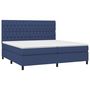 Voir la diapositive 3 : VIDAXL Sommier a lattes de lit avec matelas Bleu 200x200 cm Tissu