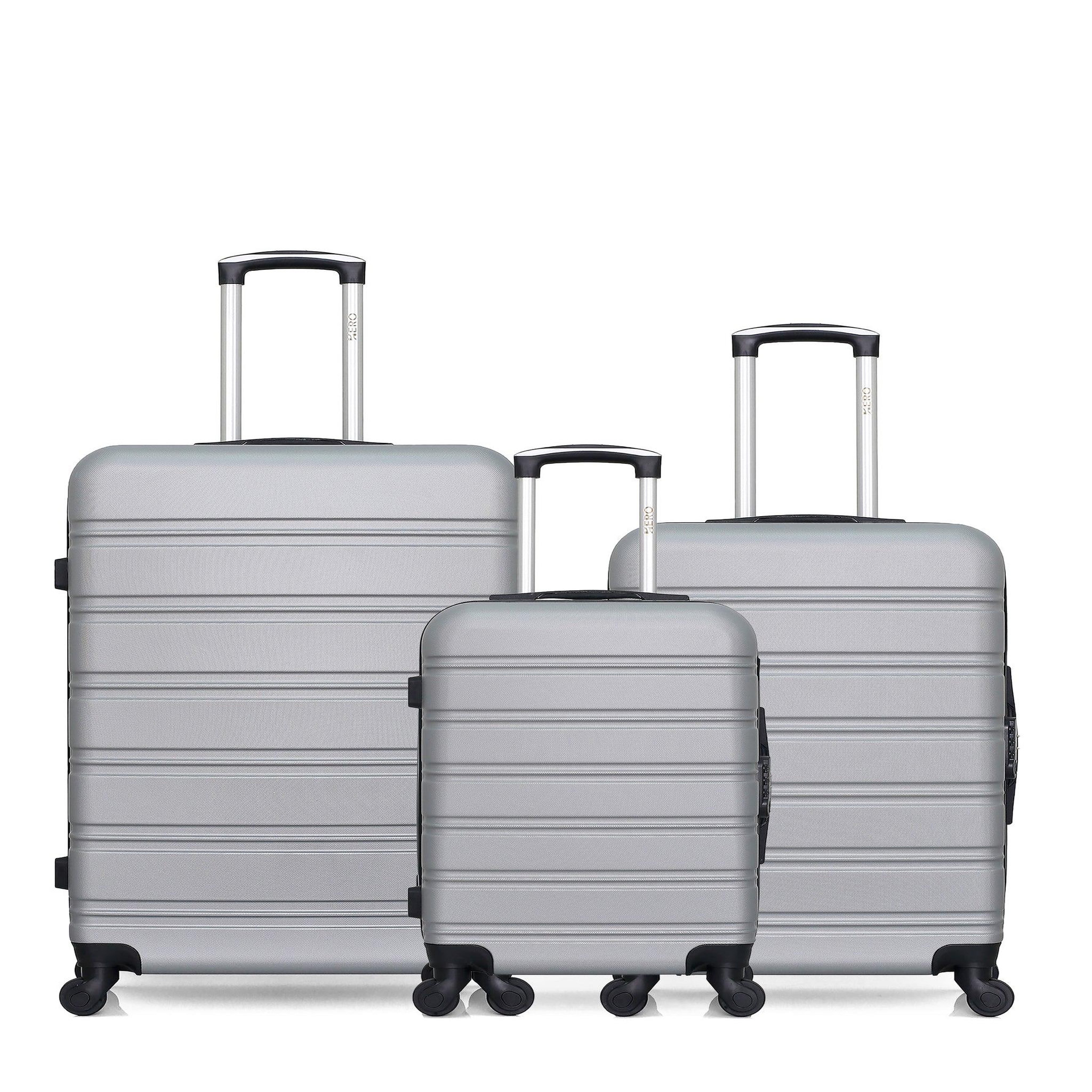 HERO Lot de 3 valises rigides grand format, taille moyenne et cabine renoso