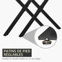 Voir la diapositive 5 : HOMCOM Lot de 2 pieds de table design industriel en croix - piètement antidérapant - dim. 80L x 4l x 72H cm - acier époxy noir