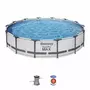 BESTWAY Piscine tubulaire BESTWAY - Peridot - piscine ronde Ø4,3m avec pompe de filtration et cartouche filtrante
