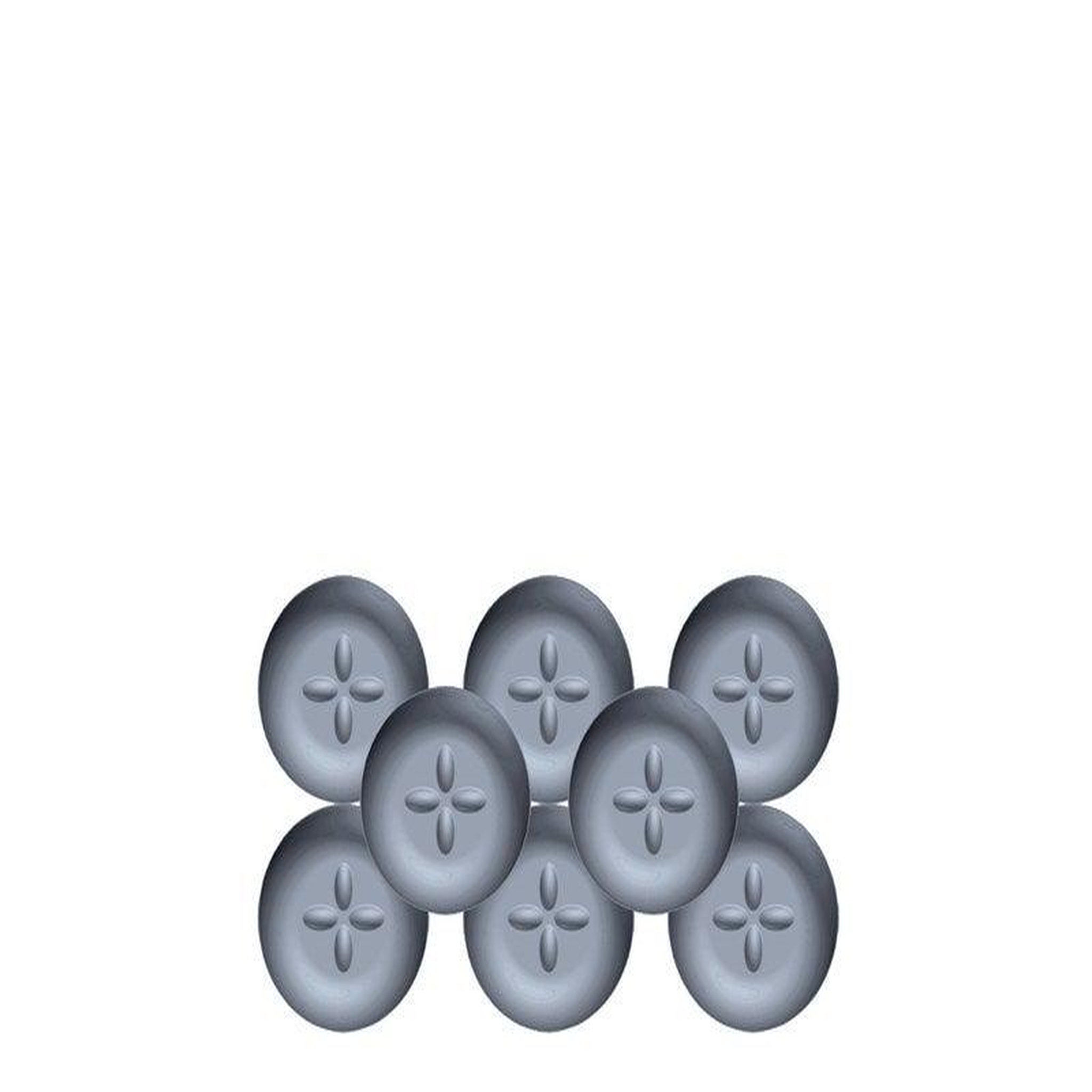 CENTRALE BRICO Lot de 8 patins adhésifs alvéolé eur, SCOTCH, diam. 25 mm, gris