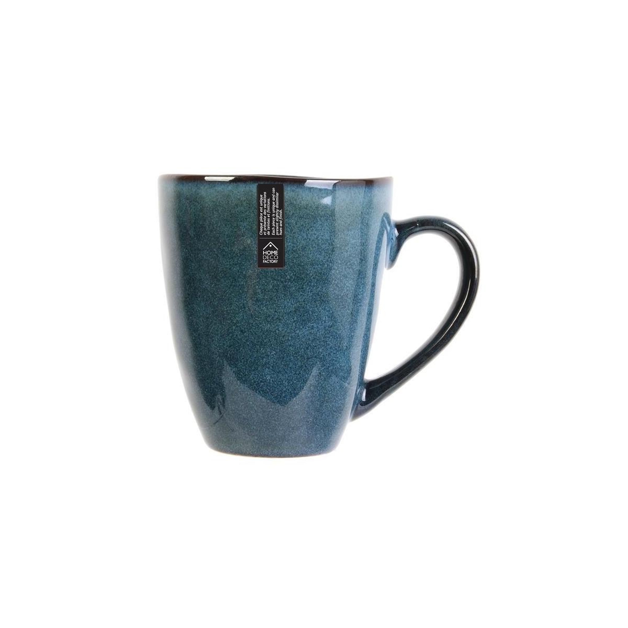 Voir la diapositive 3 : The Home Deco Factory Lot de 6 mugs  au grès du temps  12cm bleu