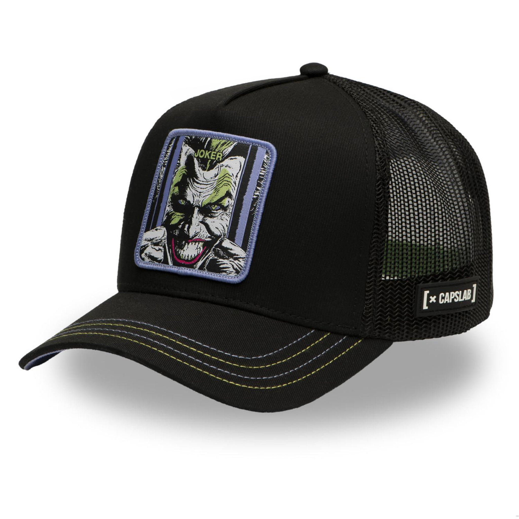 Voir la diapositive 1 : CAPSLAB Casquette trucker avec filet en sergé de coton DC Comics Joker