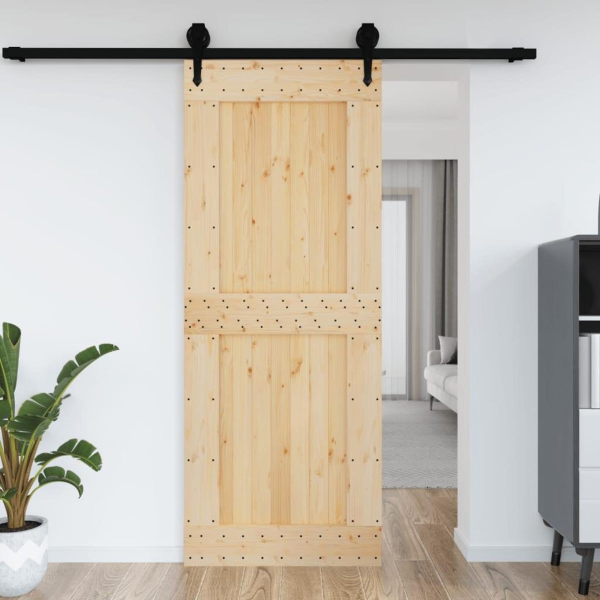 VIDAXL Porte NARVIK 90x210 cm bois massif de pin