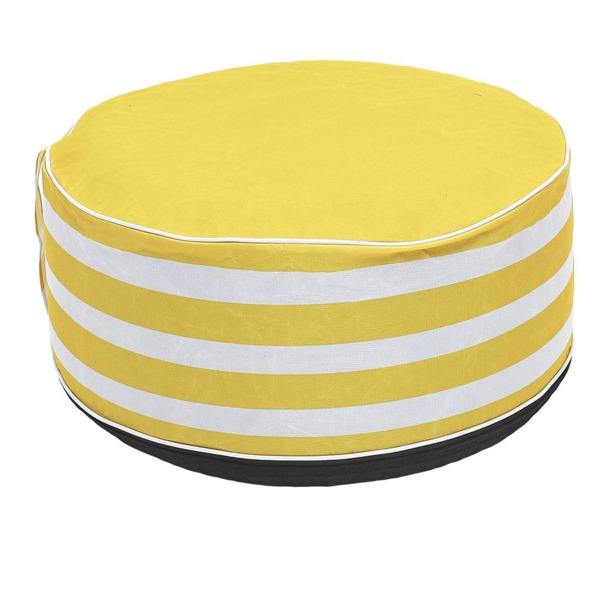 Voir la diapositive 1 : The Home Deco Factory Pouf Gonflable Rayé  Bain de Soleil  56cm Jaune