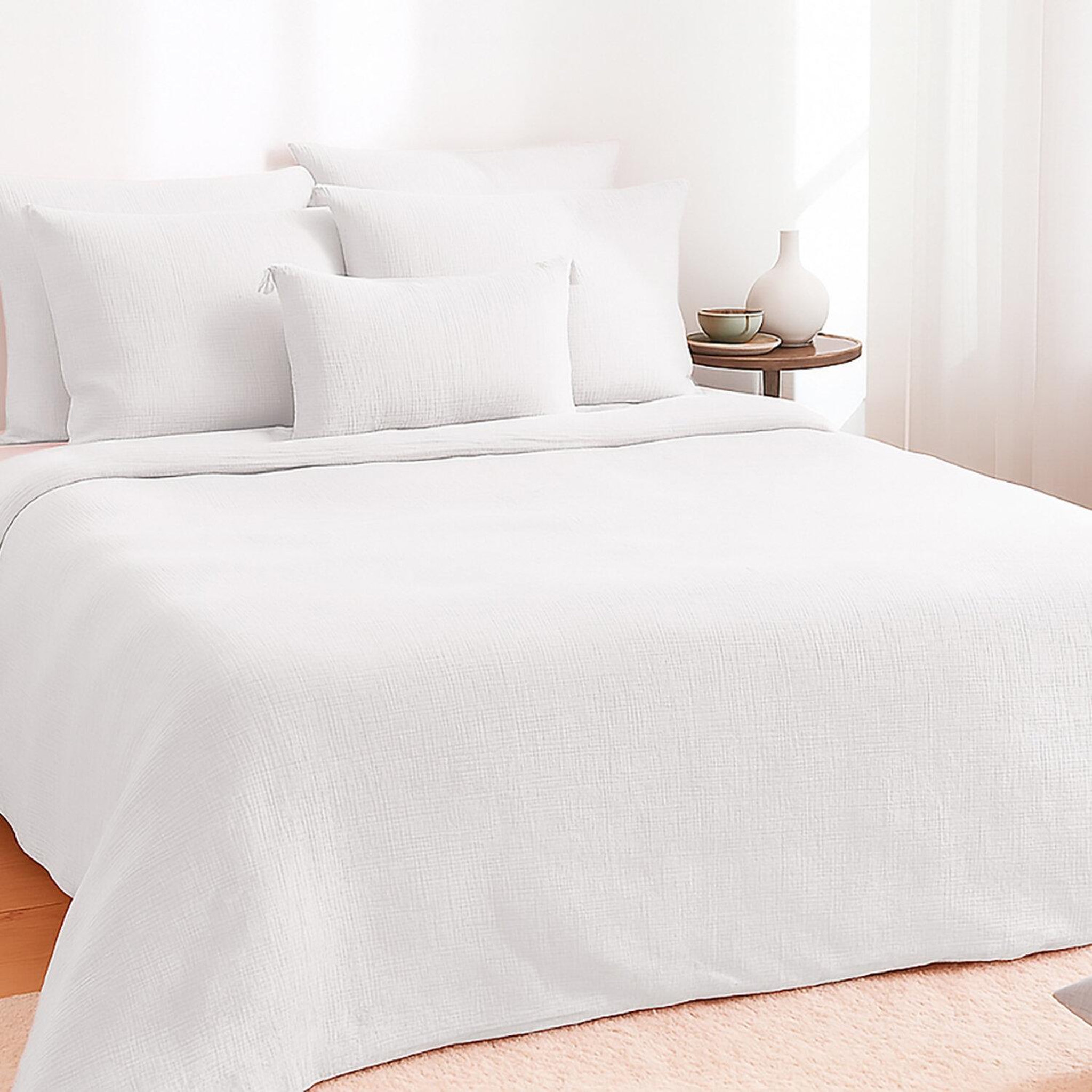 Voir la diapositive 1 : Home collection Parure housse de couette 100% gaze de coton