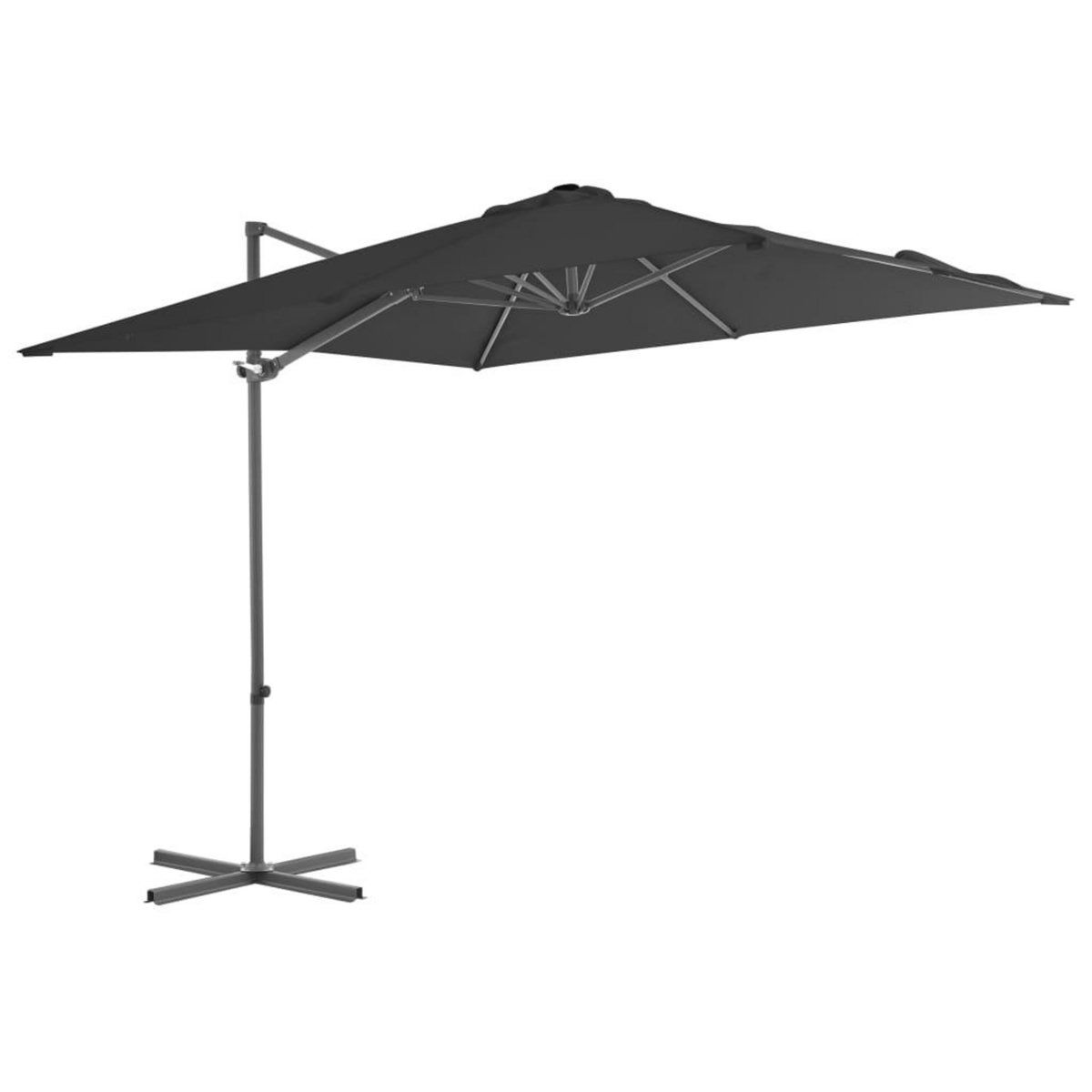 VIDAXL Parasol de jardin en porte-a-faux avec mat en acier anthracite