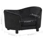 Voir la diapositive 6 : VIDAXL Canape pour chien Noir 69x49x40 cm Peluche