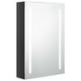 Voir la diapositive 2 : VIDAXL Armoire de salle de bain à miroir LED noir brillant 50x13x70 cm