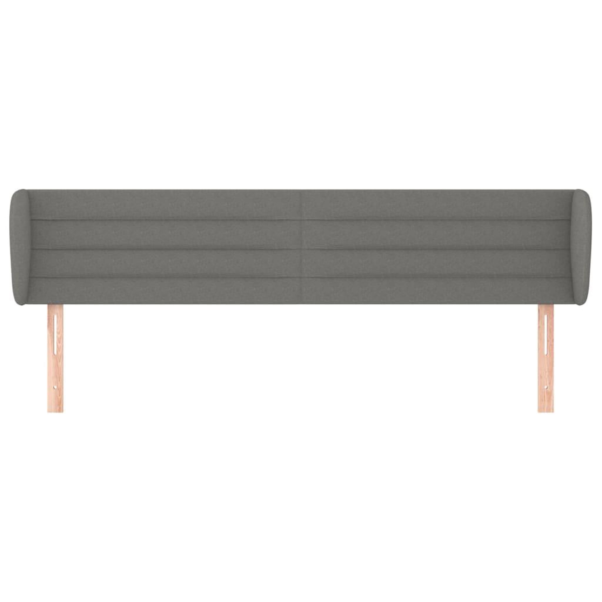 Voir la diapositive 3 : VIDAXL Tete de lit avec oreilles Gris fonce 163x23x78/88 cm Tissu