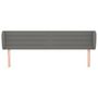 Voir la diapositive 3 : VIDAXL Tete de lit avec oreilles Gris fonce 163x23x78/88 cm Tissu