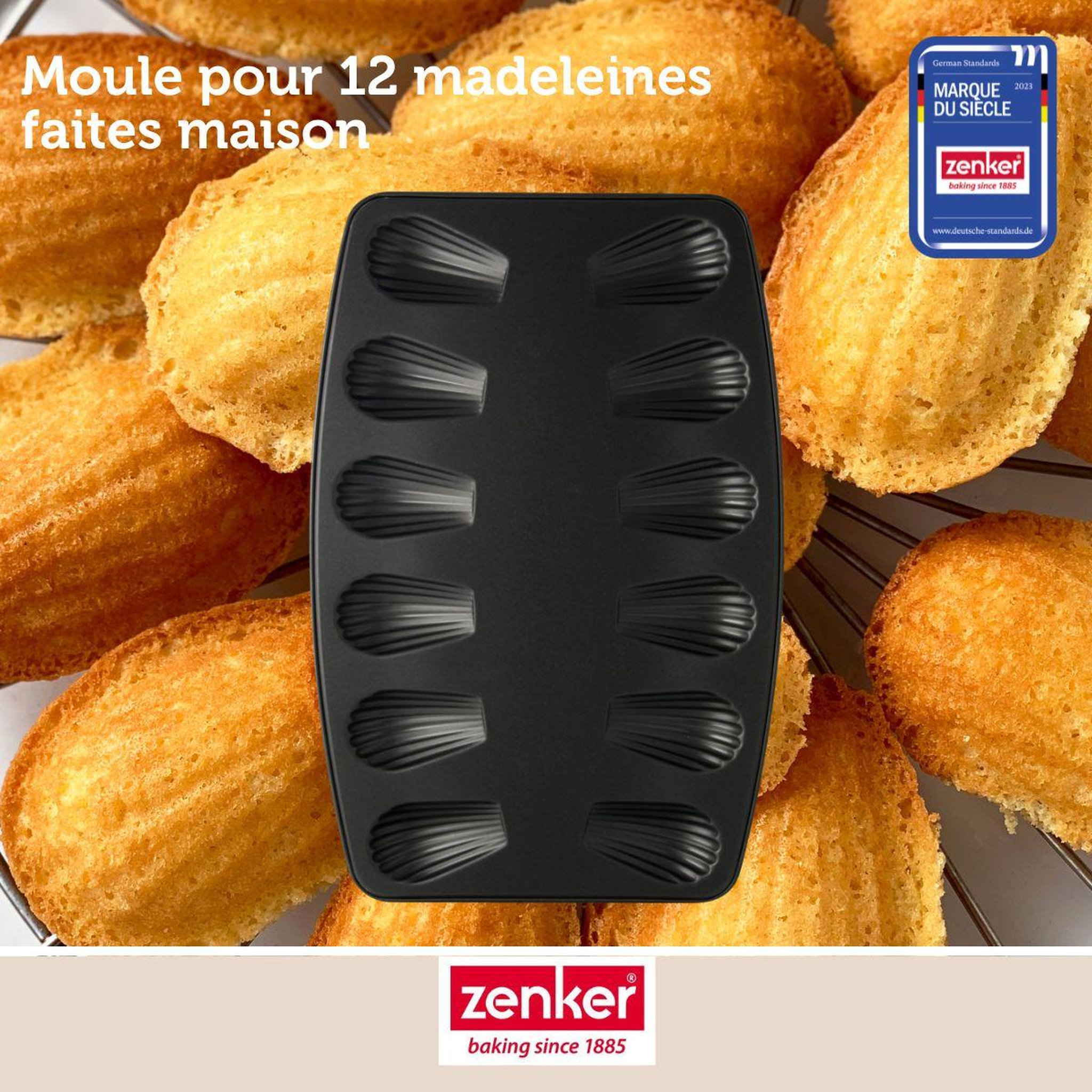 Voir la diapositive 2 : ZENKER Moule 12 madeleines 26 x 39 cm zenker spécial countries