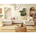 LISA DESIGN Vermont s - canapé panoramique d'angle droit 7 places en velours côtelé