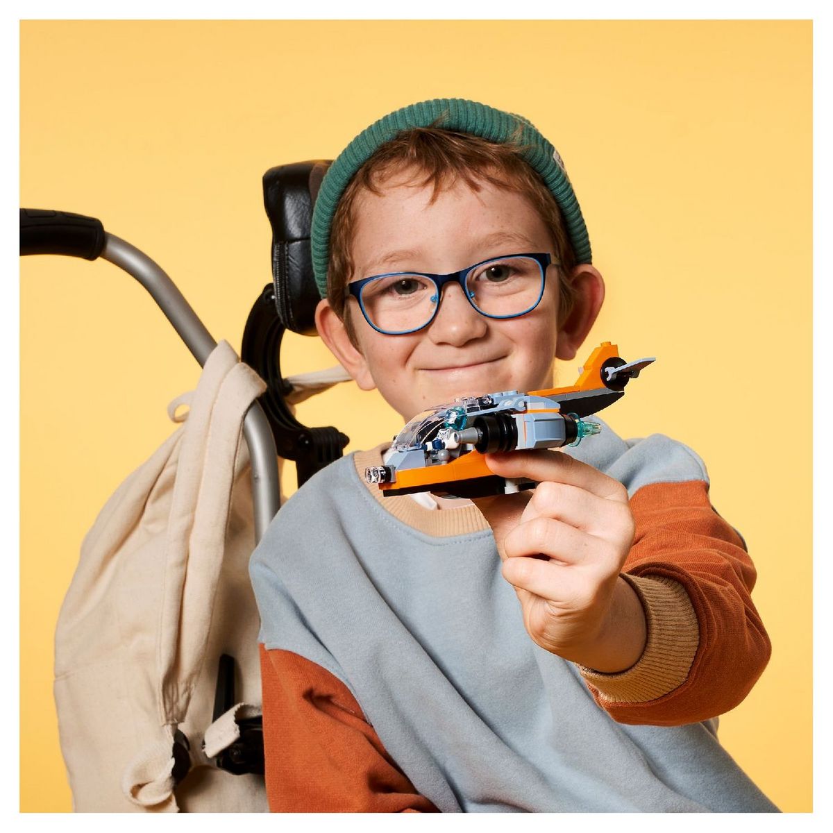 LEGO Creator 31111 - Le cyber drone, Jouet de Construction de l&rsquo;Espace, Robot, Scooter et Minifigure