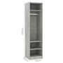 Voir la diapositive 6 : VIDAXL Garde-robe Gris beton 50x50x200 cm Bois d'ingenierie