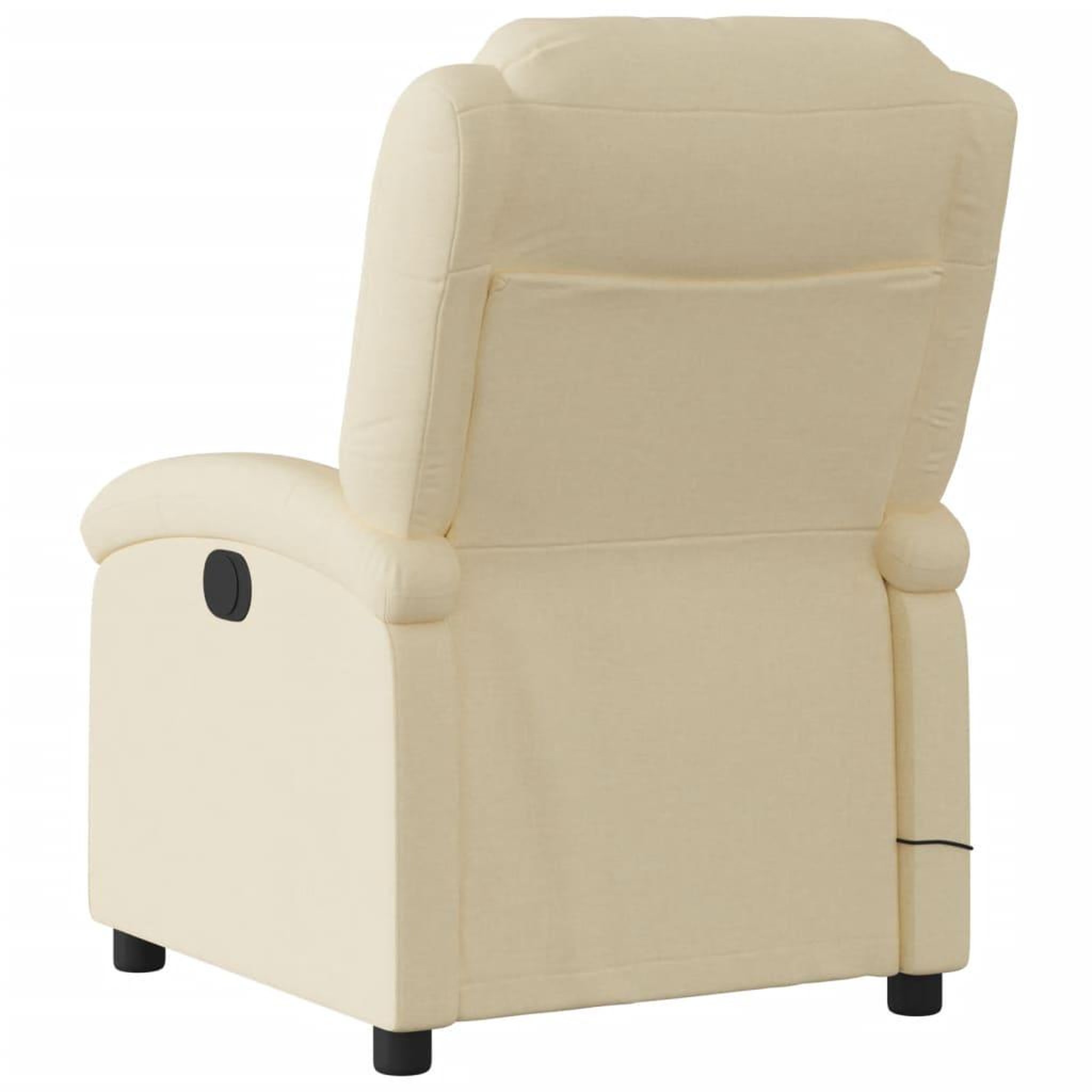 Voir la diapositive 5 : VIDAXL Fauteuil inclinable de massage electrique creme tissu