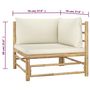 Voir la diapositive 6 : VIDAXL Salon de jardin 2 pcs avec coussins blanc creme bambou