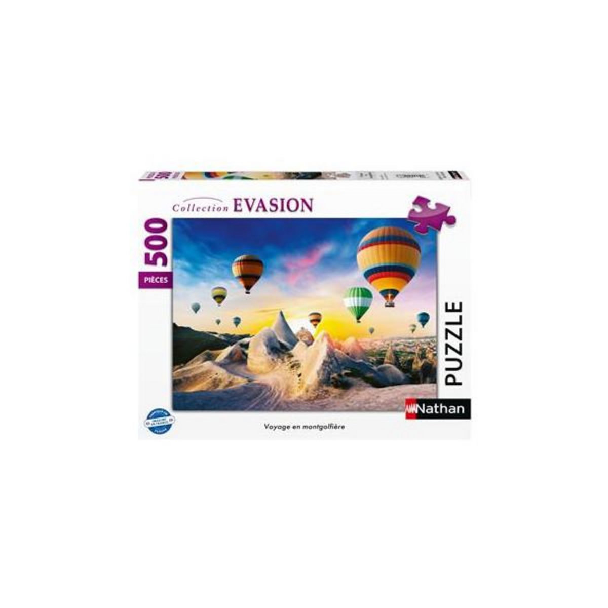 Nathan Puzzle 500 pièces Nathan Voyage en montgolfière