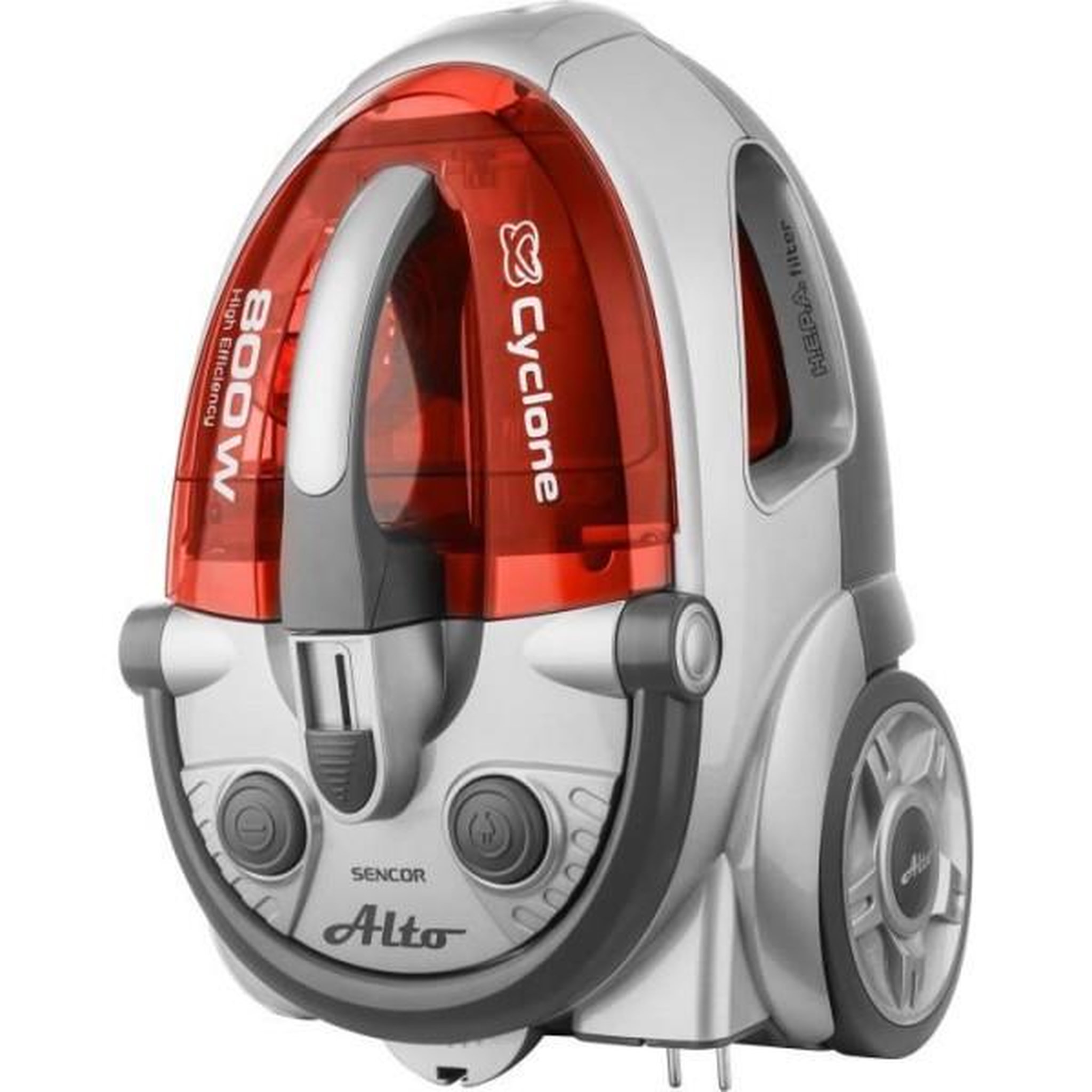 Voir la diapositive 5 : MARKET24 Aspirateur Robot  sans sac - SENCOR - SVC 730RD-EUE2 - Moteur ECO 800 W - 76 dBA - 1,5 L - Systeme Cyclone - Argent / Rouge
